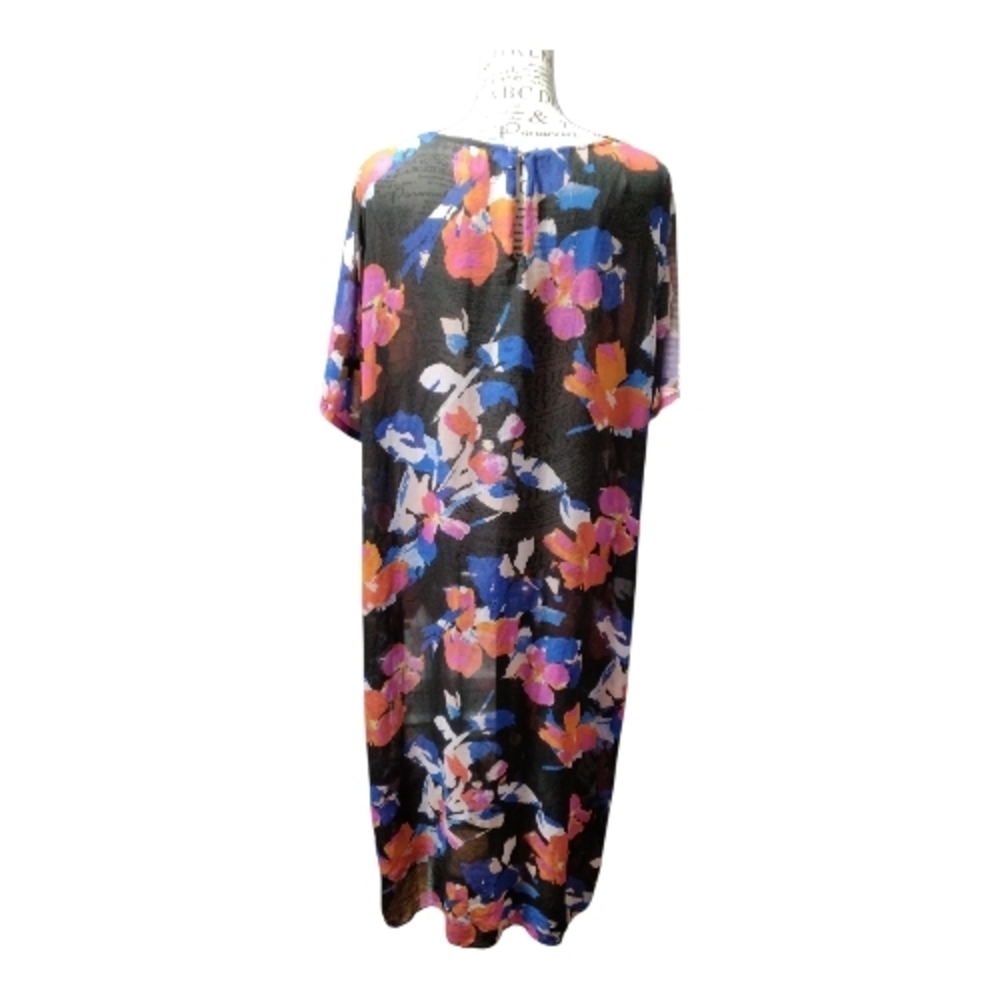 Vince Camuto Black Floral High-Low Midi Dress - Picture 4 of 7